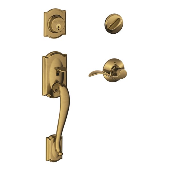 Schlage Schlage Custom Satin Brass Interior/Exterior Keyed Entry
