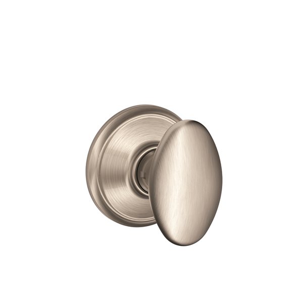 Schlage F Series Siena Satin Nickel No Deadbolt Passage Door Knob