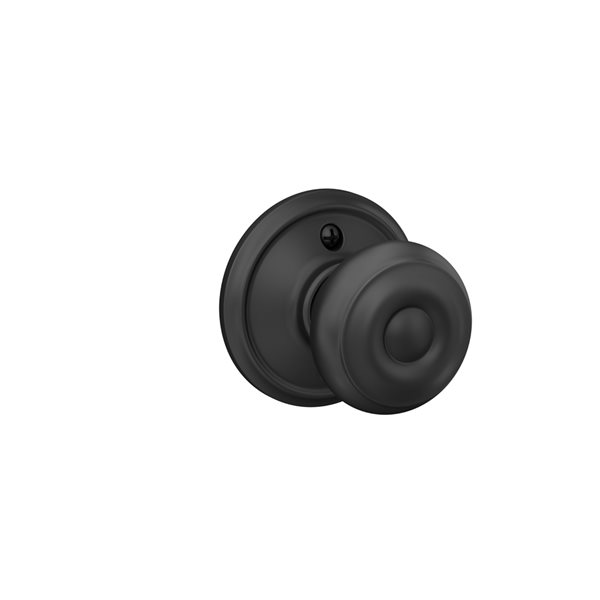 Schlage F Series Georgian Matte Black No Deadbolt Dummy Door Knob 91697