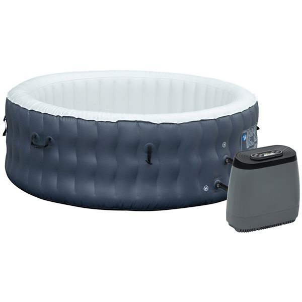 Outsunny 6-Person 108-Jet Round Inflatable Hot Tub