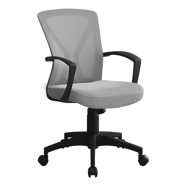 Monarch Specialties Contemporary Grey Ergonomic Adjustable Height