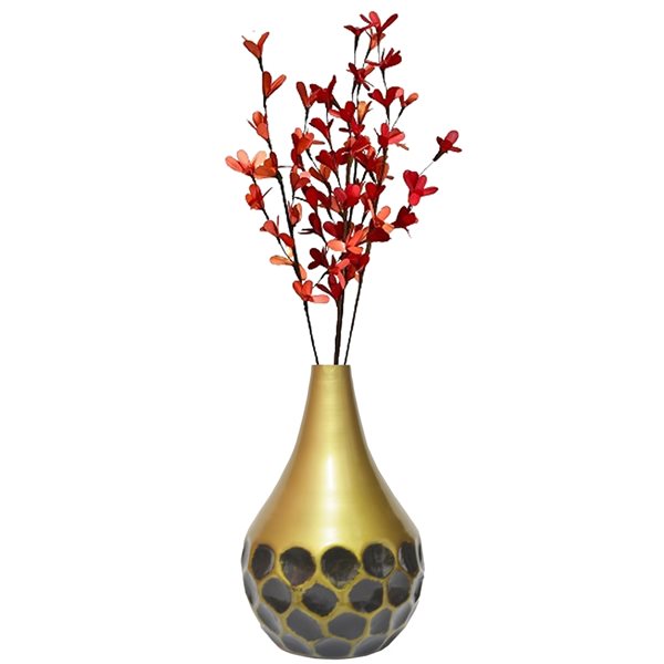 Uniquewise 9-in x 6-in Metal Vase