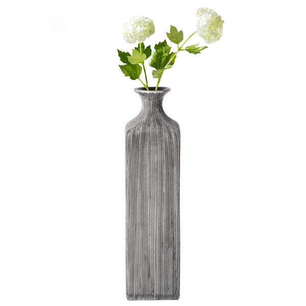 Uniquewise 11.5-in x 3.5-in Polyresin Vase
