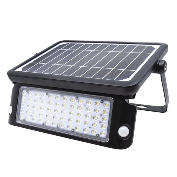 Lightway 1080-Lumens/10-Watt Black LED Solar Powered Security Floodlight