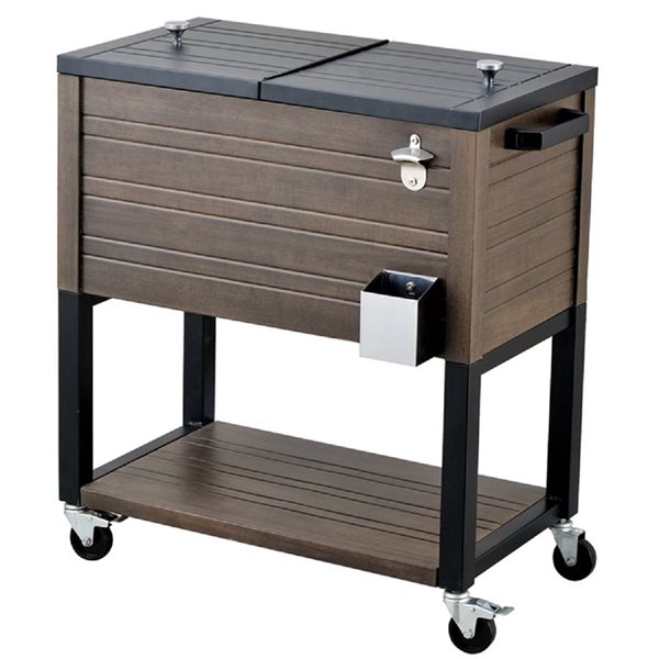 Rolling best sale wood cooler