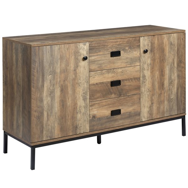 HomCom Brown Metal Sideboard 835-543CF | Réno-Dépôt