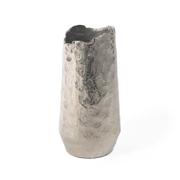Gild Design House Samira 10-in Silver Metal Vase Tabletop Decoration
