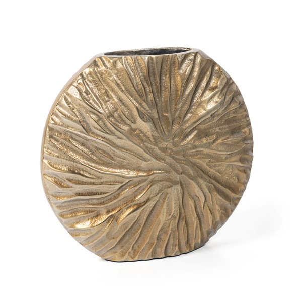 Gild Design House Cadence 9-in Gold Metal Vase Tabletop Decoration