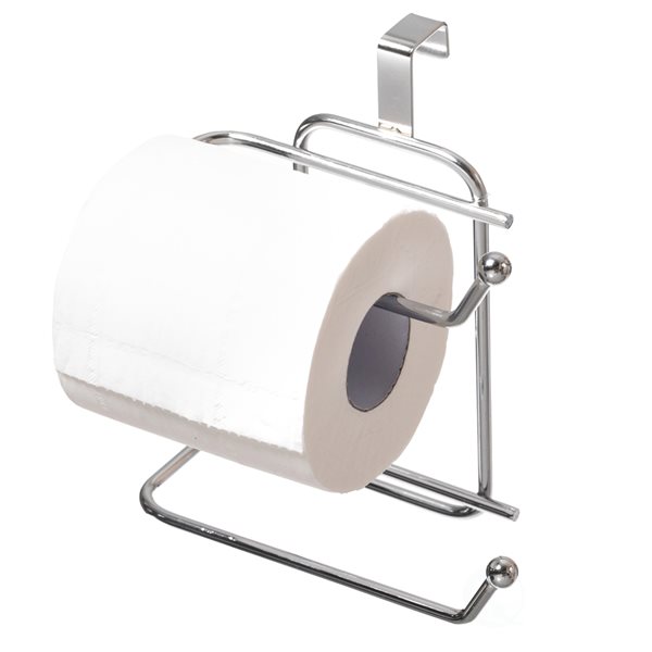 Support à papier de toilette chrome avec réserve pour réservoir à