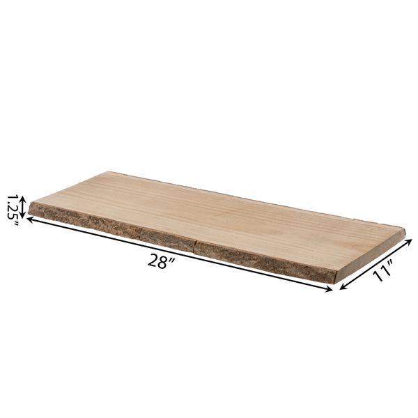 Vintiquewise 28-in x 11-in Brown Rectangular Wooden Serving Tray