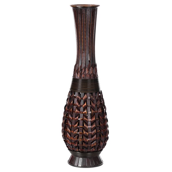 Uniquewise 36-in x 10.5-in Black Bamboo Vase