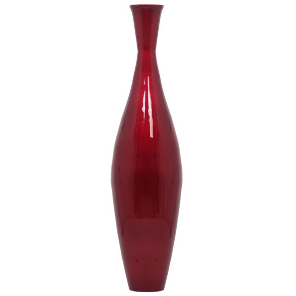 Vase Uniquewise en bambou rouge de 43,3 po x 11 po