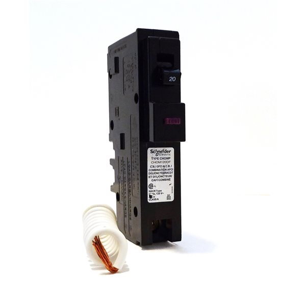 Homeline 20Amp Single Pole AFCI Pigtail Circuit Breaker CHOM120DF