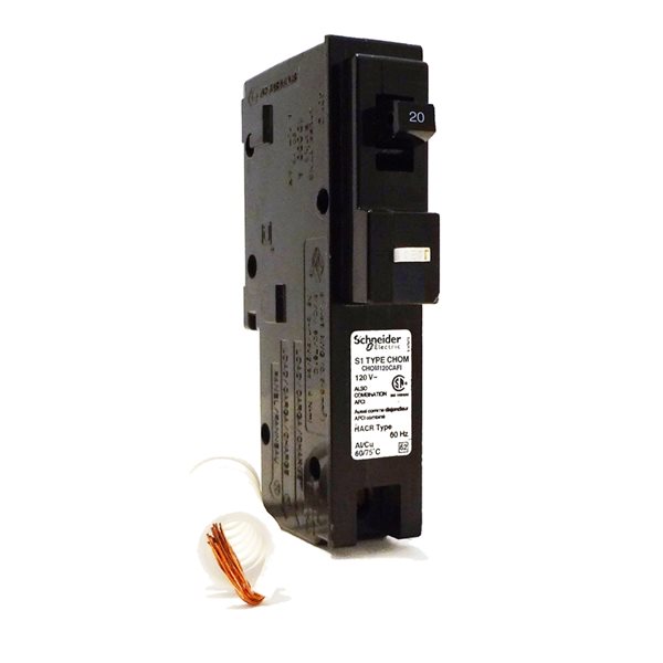 Homeline 20Amp Single Pole AFCI Pigtail Circuit Breaker CHOM120CAFI