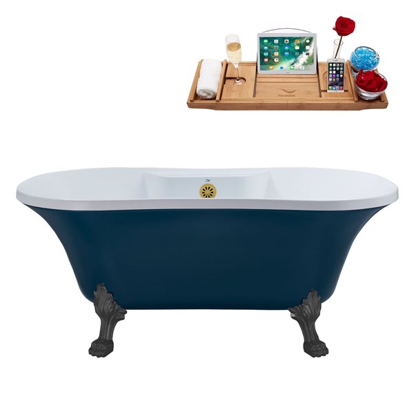 Center drain shop clawfoot tub