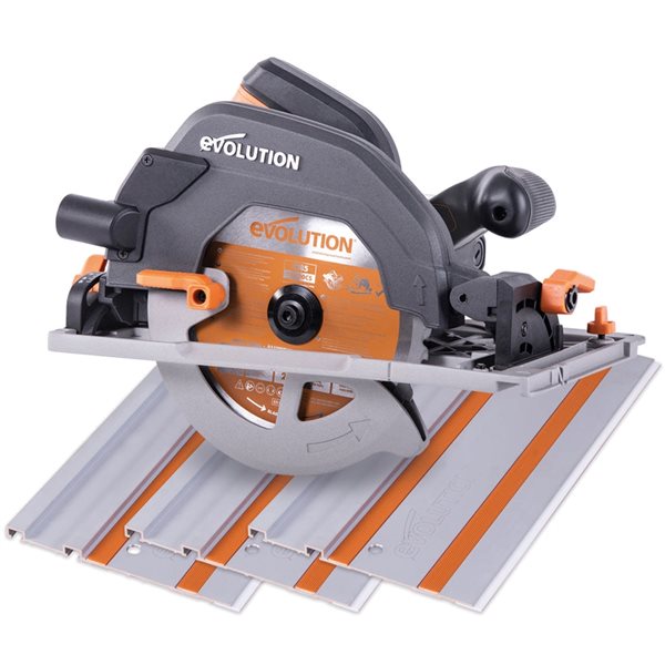 Evolution 7-1/4-in Circular Track Saw Kit with Multi-Material Cutting Blade  R185CCSX Réno-Dépôt