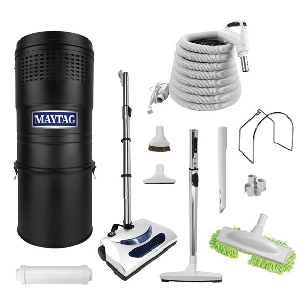 Maytag Volcano Black HEPA Filter Residential Central Vacuum Electric Package