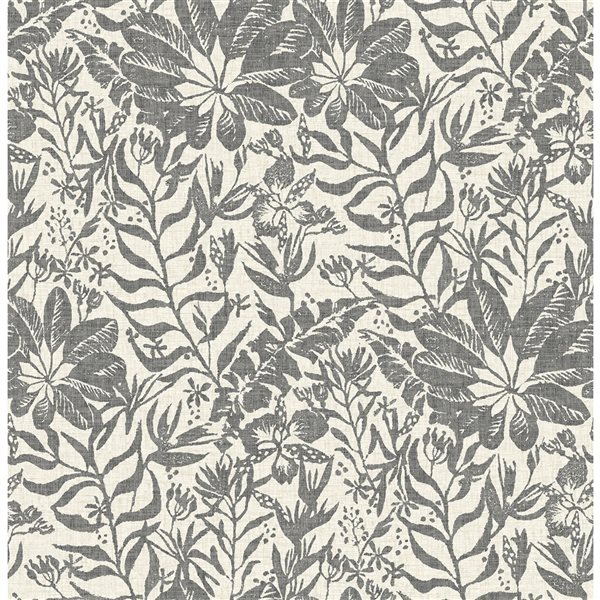 NuWallpaper 30.75-sq. Ft. Grey Vinyl Ivy/vines Self-adhesive Peel and Stick Wallpaper