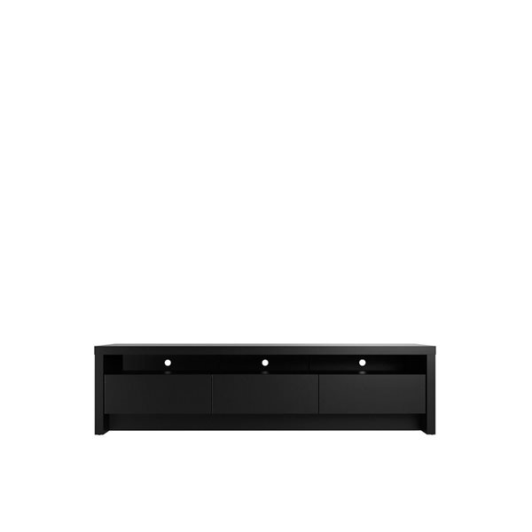 Manhattan Comfort Sylvan 70.86-in W Black Composite TV Cabinet