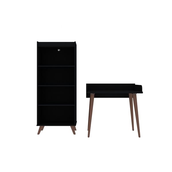 Manhattan Comfort Hampton 2-Piece Black Composite Modern/Contemporary Home Office  Furniture Set 26PMC70 | Réno-Dépôt