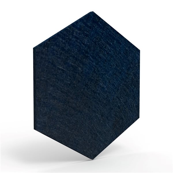 Panneau acoustique adhésif décoratif en tissu bleu minuit RECLAIM par  Luxor, ensemble de 6 RCLMHEX057