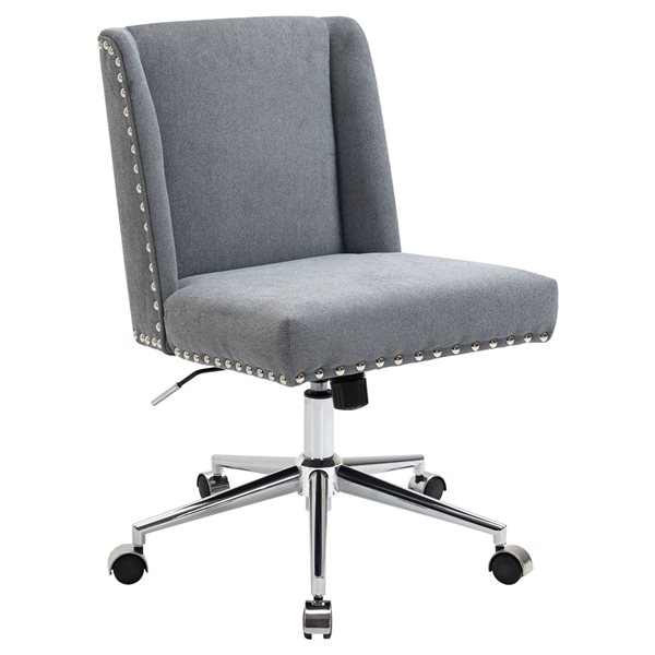 Chaise de bureau ergonomique pivotante blanc et gris Workspace par