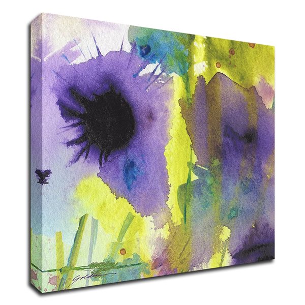 Tangletown Fine Art "Purple Essence" by Sheila Golden Frameless 14-in H x 14-in W Canvas Print