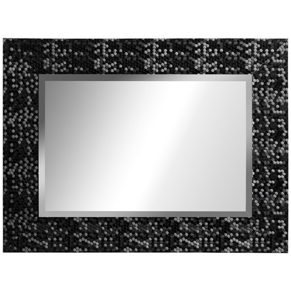 Miroir mural carré dans un cadre en bois MDF noir ou blanc chambre