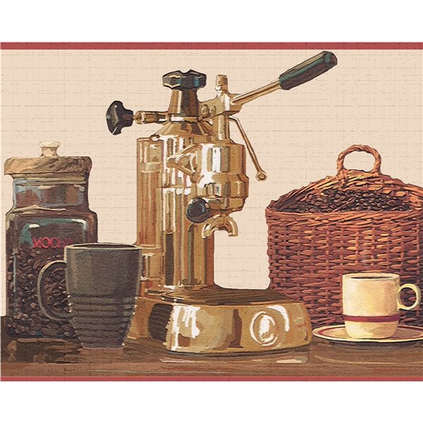 Dundee Deco 7in Gold/Brown SelfAdhesive Wallpaper Border RénoDépôt