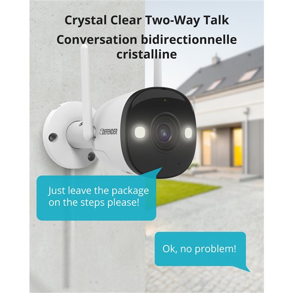 Caméra de Surveillance Extérieure - Vision Nocturne - WiFi ou Filaire -  Avec Application Smart Home - Étanche (HWC401) | Caliber