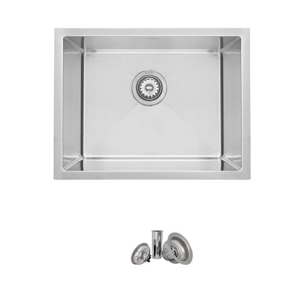 Azuni 17 In X 22 In Stainless Steel Undermount Laundry Sink With Drain   331061346 MainImage 001 L 