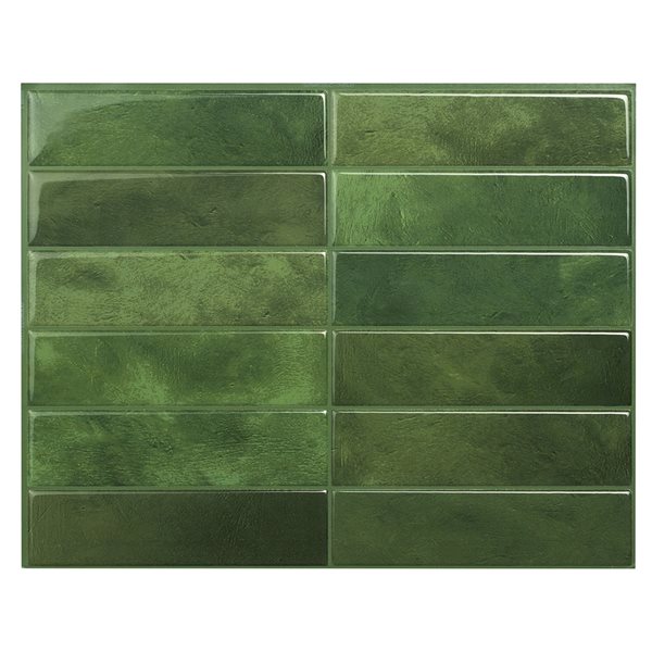 Smart Tiles Morocco Sefrou 4-piece 11-in x 9.25-in Green Peel and Stick  Vinyl Tile SM1231G-04-QG