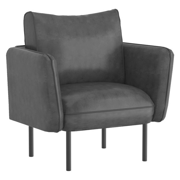 !nspire Modern Grey Faux Leather Accent Chair 403-590GY | Réno-Dépôt