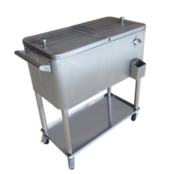 Stainless steel cooler sales on wheels