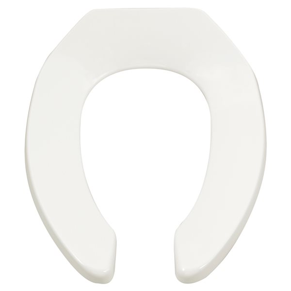 Siège de toilette allongé blanc de Mayfair, plastique, devant