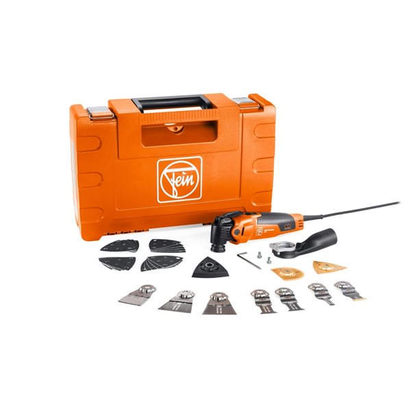 FEIN Corded Variable Speed Oscillating Multi-Tool Kit with Hard Case 8- Piece 72296761090 Réno-Dépôt