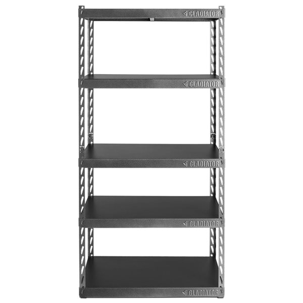 Gladiator 36-in Wide EZ Connect Rack with Five 18-in Deep Shelves
