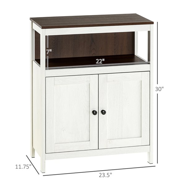 kleankin 23.5-in x 30-in Particleboard Freestanding Linen Cabinet in ...