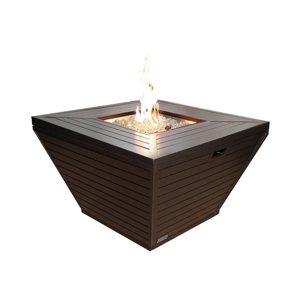 Sunbeam Round Ceramic Top Aluminum Propane/Natural Gas Fire table
