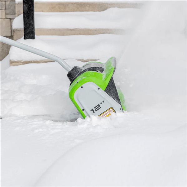 Greenworks Pelle à neige sans fil 30,5 cm 40 V, batterie non incluse  2601402 : : Terrasse et Jardin