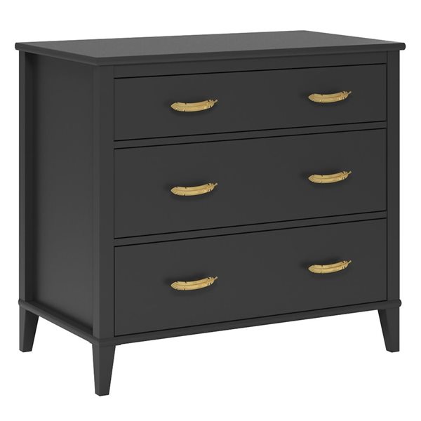 Little Seeds Monarch Hill Hawken Black 3 Drawer Standard Dresser