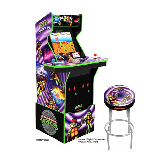 Arcade1Up Freestanding Plastic 2Game Arcade Machine with Stool