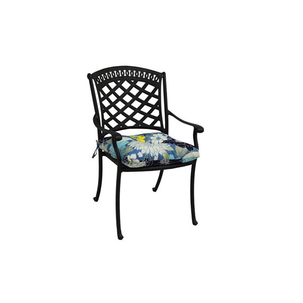 Bozanto Inc. Coussin de patio pour chaise de diner raye noir