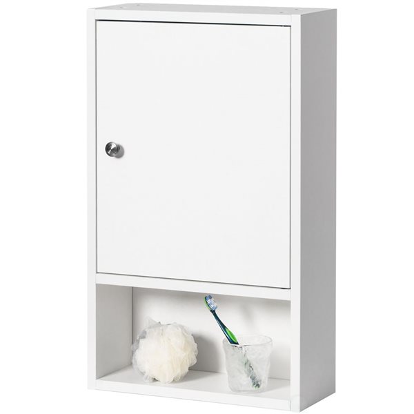 Armoire murale de salle de bain Basicwise grise de 22 po l. x 23 po h. x 6  po p. QI004020.GY