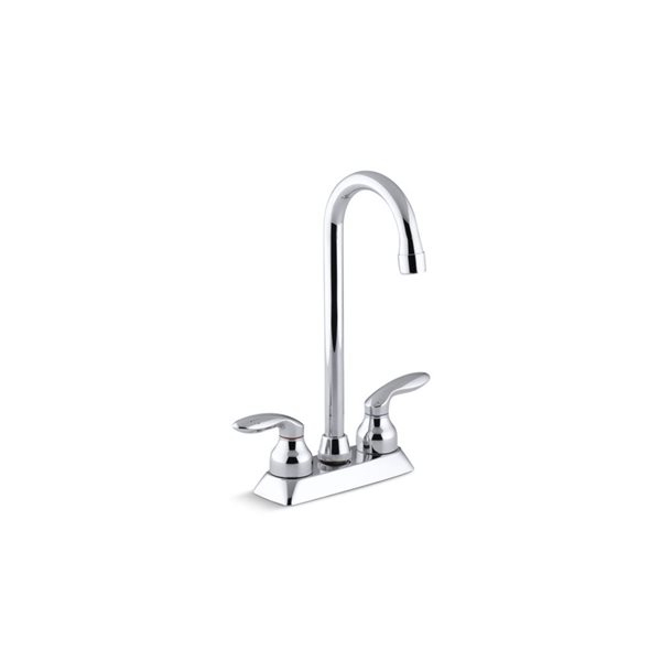 KOHLER Coralais Polished Chrome 2 Handle Deck Mount High Arc Kitchen   332002646 MainImage 001 L 