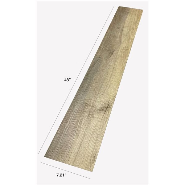 Toucan SPC Serie 2 10-piece 7.2 x 48-in Moon Grey Click Lock System Waterproof  Vinyl Plank Flooring TFSPC202-F