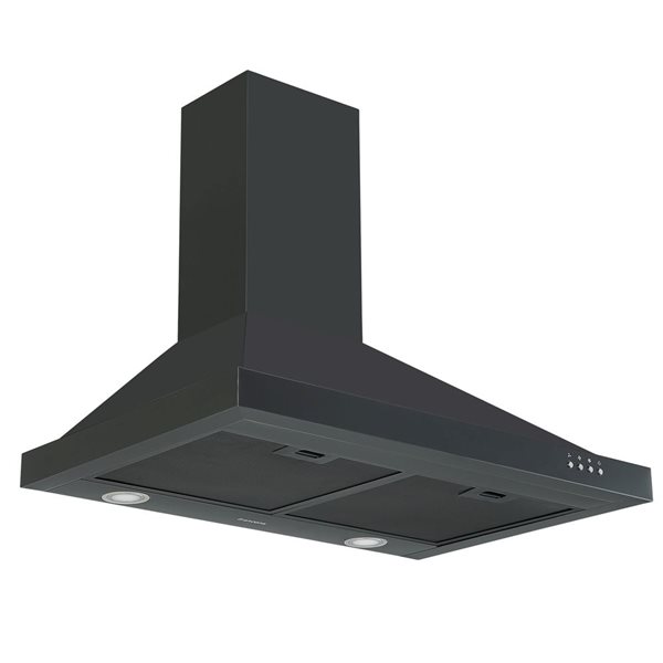 Ancona 30in 450 CFM Black Stainless Steel Convertible Wall Mount Range