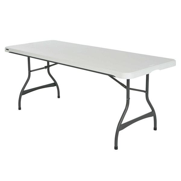 TABLE PLIABLE BLANCHE DIM. 122X61x74CM.