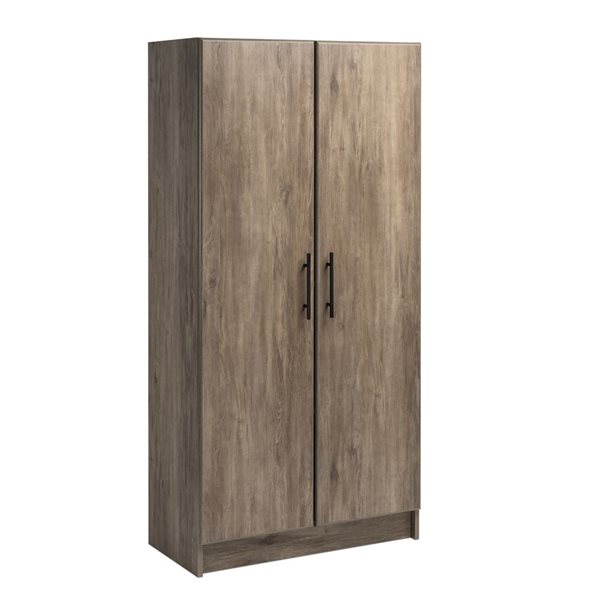 Armoire de rangement Elite Prepac fini gris clair 32 po x 65 po x 16 po  GES-3264