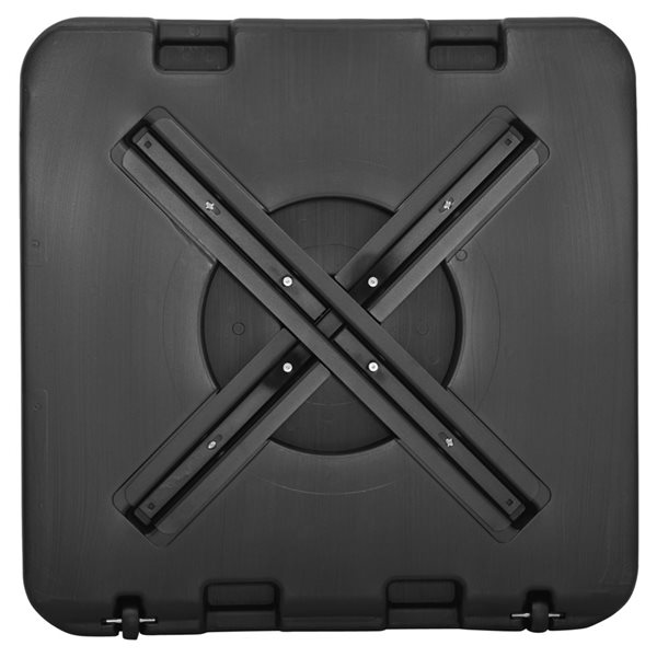 Outsunny Offset Patio Umbrella Base Stand With Wheels, Black 84D